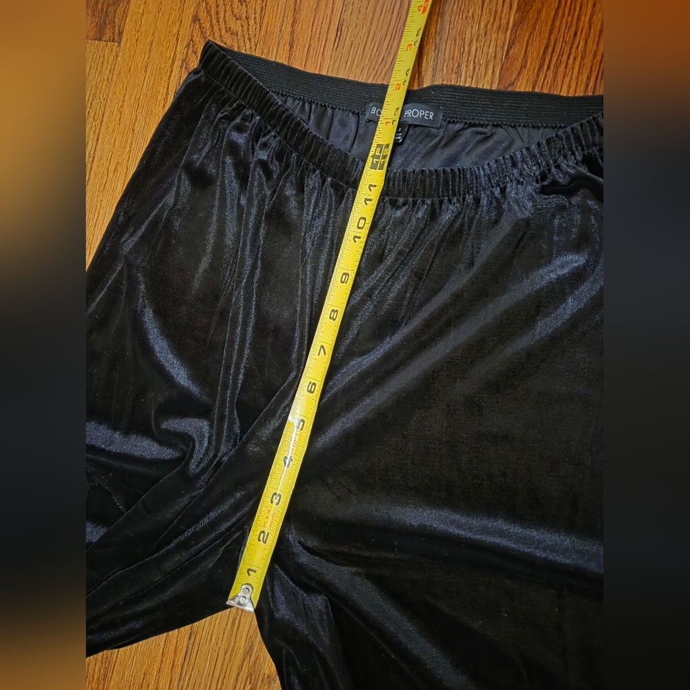 Boston Proper Wide Leg Velvet Pants With Lace Trim Size Small - Picture 9 of 10